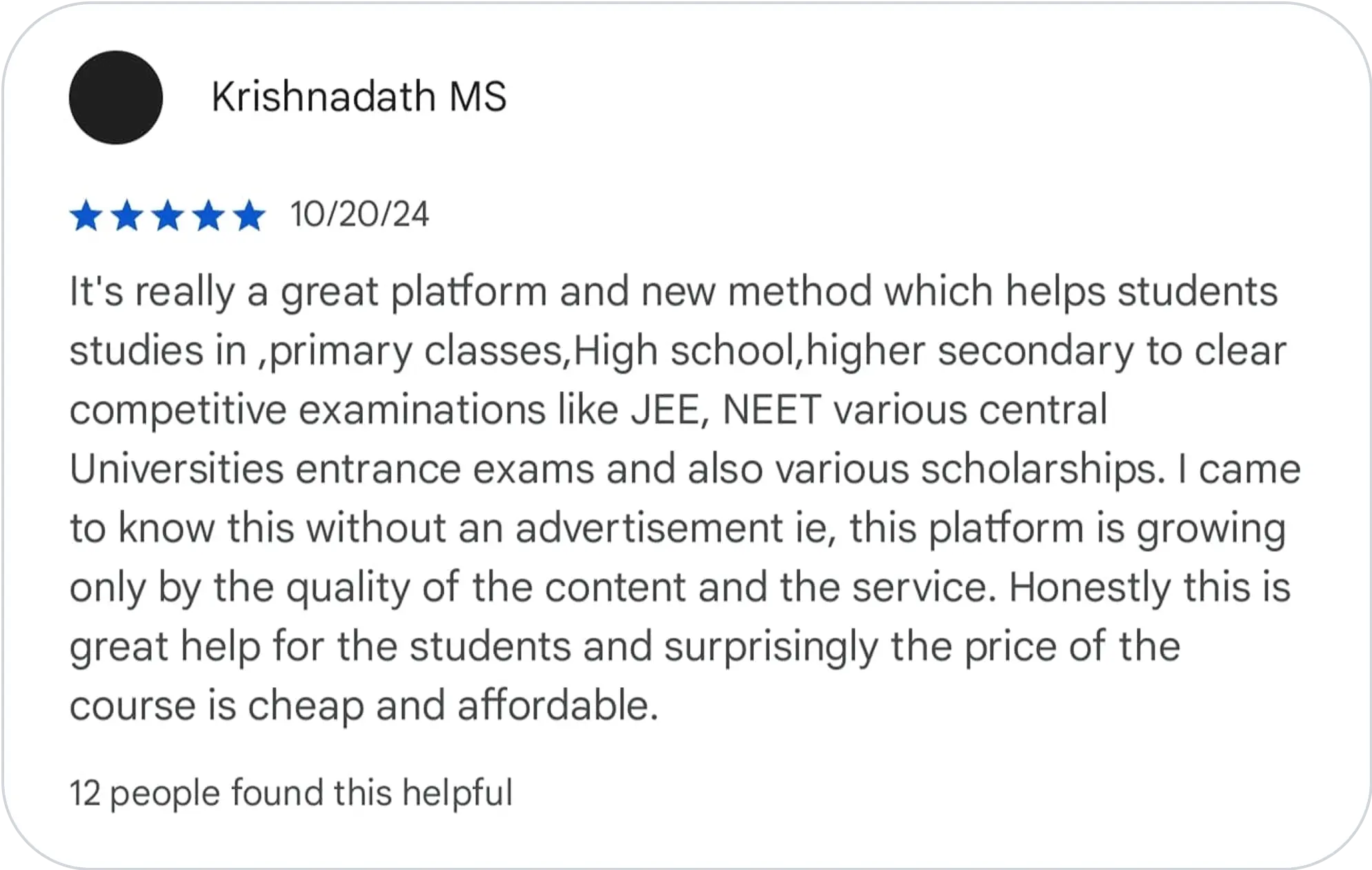 Eduport student review