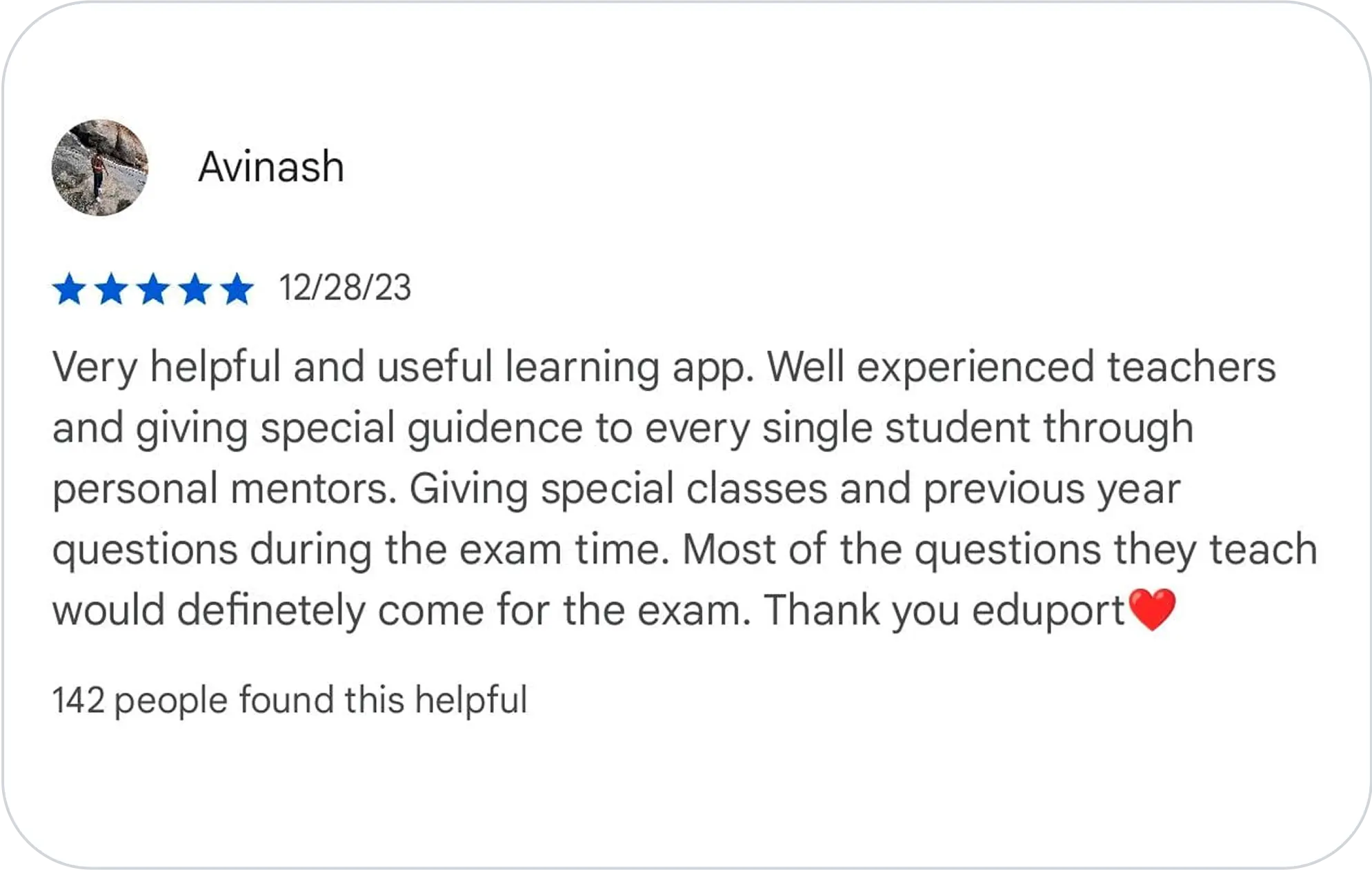 Eduport student review