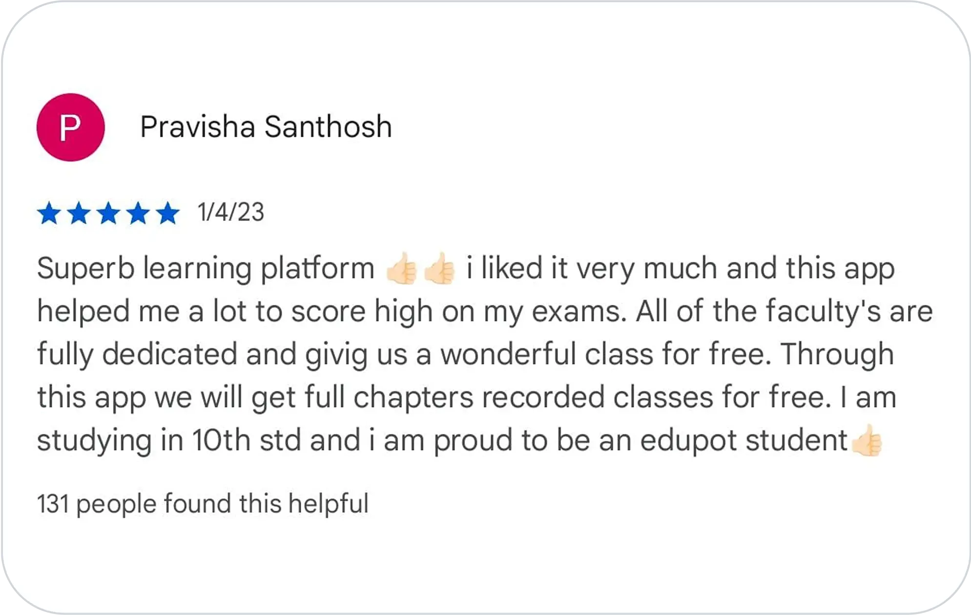 Eduport student review